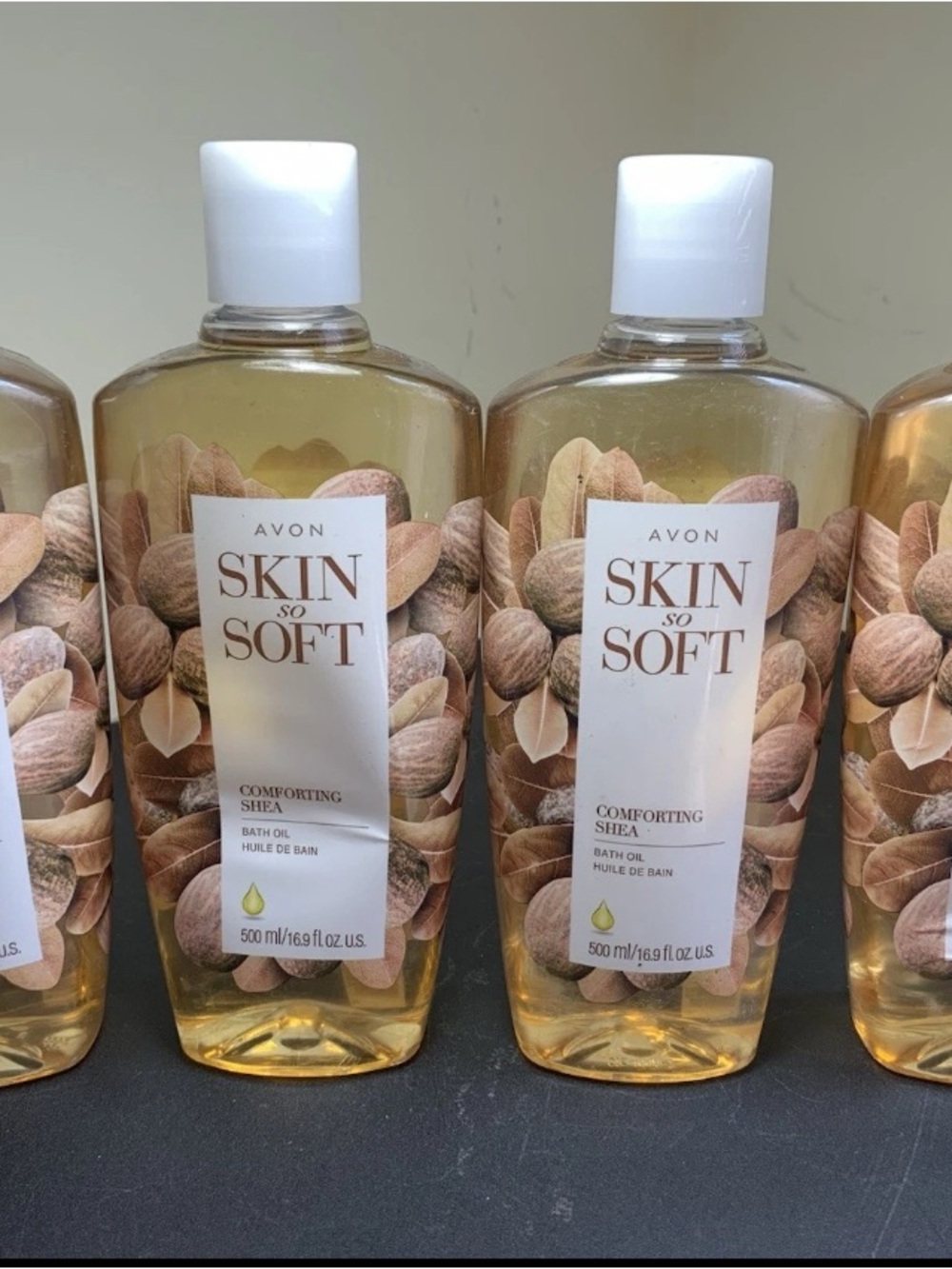 Avon Skin So Soft Comforting Shea Bath Oil (Lot of 4) 500ml/16.9oz